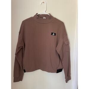 Reebok Mock Neck Sweatshirt Brown-M